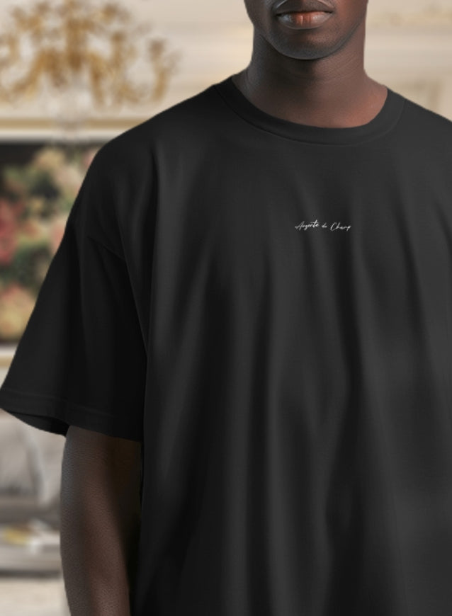 Oversized shirt on model